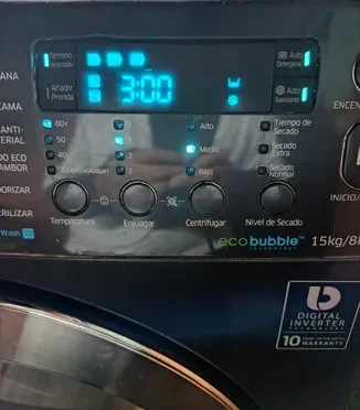 Errores lavadora samsung tabla de códigos